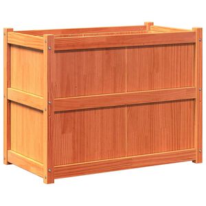 vidaXL Odlingsl&aring;da vaxbrun 90x50x70 cm massiv furu