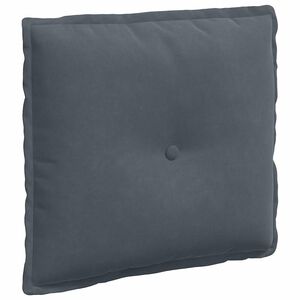 vidaXL Ryggkudde M&ouml;rkgr&aring; 50 x 45 cm Kordread tyg