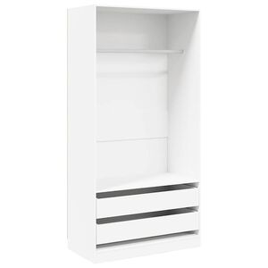 vidaXL Garderob vit 100x50x200 cm konstruerat tr&auml;