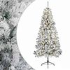 vidaXL Plast Hingad Julgran 120 cm 150 LED-lampor Varmvit