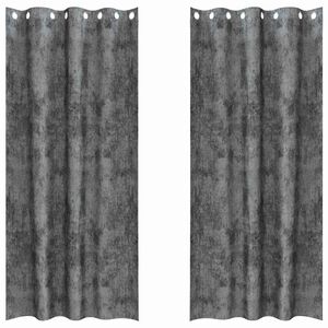 vidaXL Sammetsgardiner 2 st Gr&aring; 245 x 140 cm Sammet