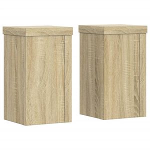 vidaXL V&auml;xtst&auml;ll 2 st sonoma ek 10x10x18 cm konstruerat tr&auml;