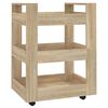 vidaXL K&ouml;ksvagn sonoma-ek 60x45x80 cm konstruerat tr&auml;