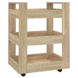 vidaXL K&ouml;ksvagn sonoma-ek 60x45x80 cm konstruerat tr&auml;