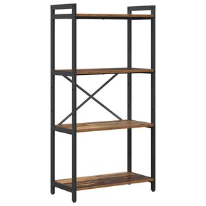 vidaXL Hyllsystem 60 x 30 x 120 cm Konstruerat tr&auml; Gammalt tr&auml;