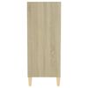 vidaXL Skänk vit och sonoma-ek 57x35x90 cm konstruerat trä