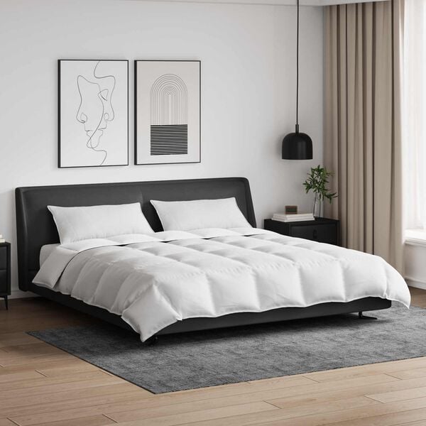 vidaXL Täckeset med kudde 3 pcs Vit Dunfjäder