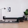 vidaXL L-formad b&auml;ddsoffa svart konstl&auml;der