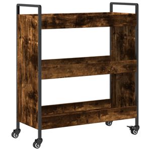 vidaXL K&ouml;ksvagn r&ouml;kf&auml;rgad ek 70x30x82 cm konstruerat tr&auml;