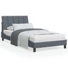 vidaXL Bed with Mattress "Hanko" Dark Grey 100x200 cm Velvet