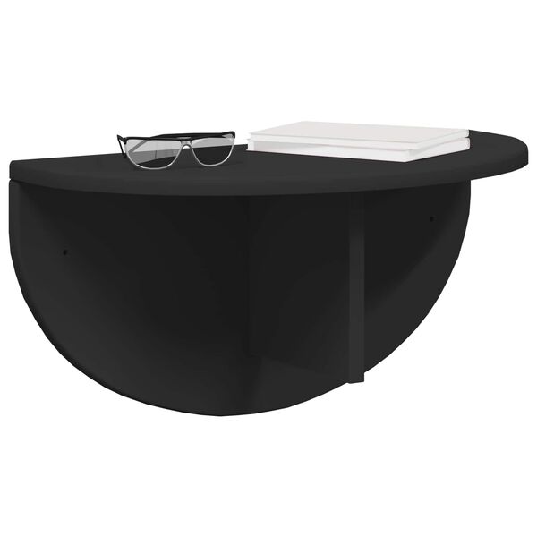 vidaXL V&auml;gg hylla V&auml;ggmonterad Svart 48 x 24 x 24 cm Konstruerat tr&auml;