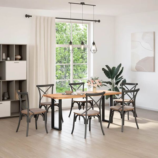 vidaXL Konsolbordsben U-formade 2 st svarta 38x(72-73) cm st&aring;l