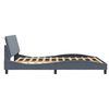 vidaXL Bed Frame with LED without Mattress "Hanko" Dark Grey 160x200 cm Velvet