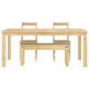 vidaXL Matgrupp "Panama" massivt tr&auml; furu (4 delar)