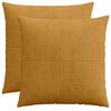 vidaXL Kudd&ouml;verdrag 2 st ALMELO Gul 65 x 65 cm manchester