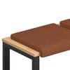 vidaXL B&auml;nk kudde 4 st Konstl&auml;der Brun Djup 35 cm
