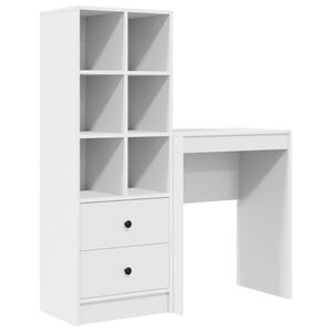 vidaXL Skrivbord Vit 105,5 x 34 x 127 cm 2 st
