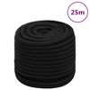 vidaXL Rep svart 16 mm 25 m polyester