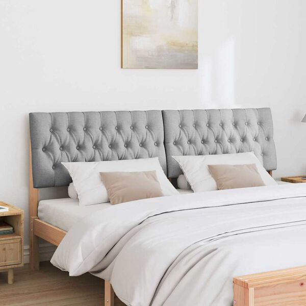 vidaXL Kl&auml;dd s&auml;nggavel Ljusgr&aring; 180 cm Massiv furu