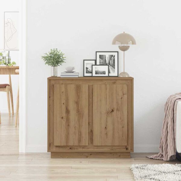 vidaXL Sideboard Artisan Ek 80 x 40 x 75 cm Konstruerat trä