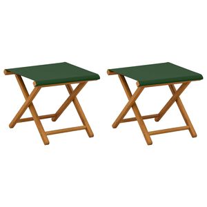 vidaXL Deck Chair 2 pcs Massiv Eukalyptus Tr&auml; Gr&ouml;n