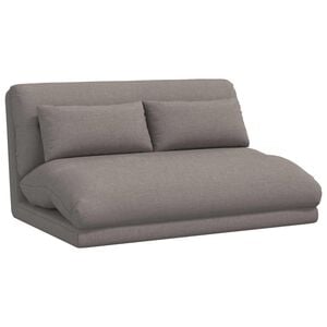vidaXL Justerbar golvstol Taupe Tyg