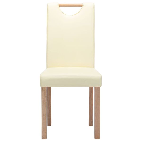 vidaXL Matstolar 2 st gr&auml;ddvit konstl&auml;der