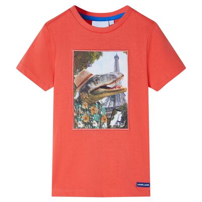 T-shirt för barn ljusröd 92