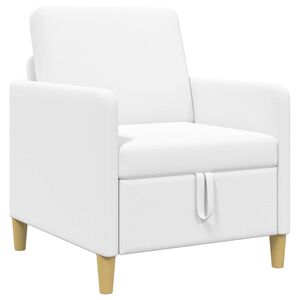 vidaXL Soffa med f&ouml;rvaring Vit 72 x 78 x 87 cm Polyester