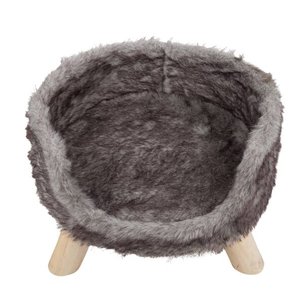 DISTRICT70 Kattb&auml;dd plysch NORDIC silver