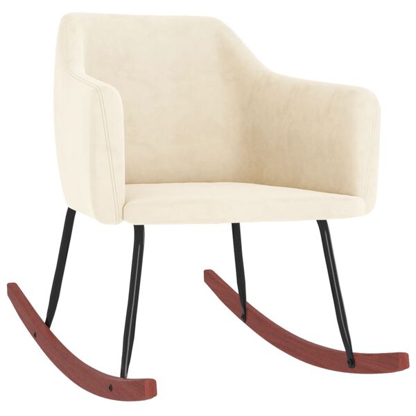 vidaXL Gungstol gr&auml;ddvit sammet