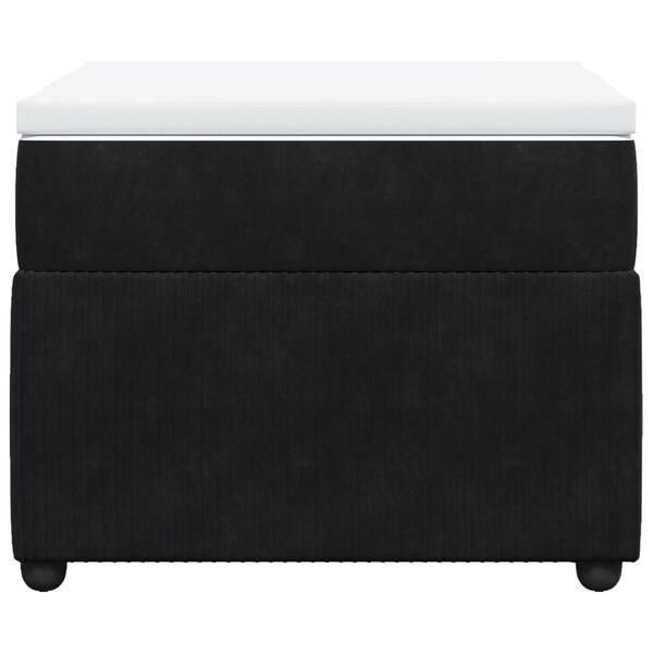 vidaXL Rams&auml;ng med madrass svart 90x190 cm sammet