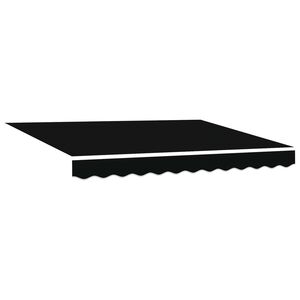 vidaXL Utf&auml;llbar markis Svart 300 x 250 cm Polyester och St&aring;l