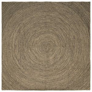 vidaXL Omr&aring;desmatta Naturlig och svart 200 x 200 cm Jute