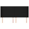 vidaXL S&auml;nggavel med kanter svart 163x16x118/128 cm tyg