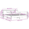 vidaXL S&auml;ng med bokhylla utan madrass 180x200cm massiv furu