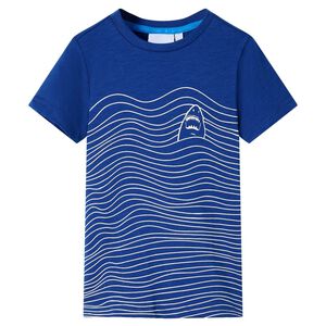 vidaXL T-shirt f&ouml;r barn m&ouml;rkbl&aring; 128