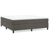 vidaXL Boxspring-s&auml;ngram m&ouml;rkgr&aring; 200x200 cm sammet
