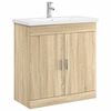 vidaXL Badrumsm&ouml;belset Sonoma-ek 81 x 40 x 84,5 cm Konstruerat tr&auml;