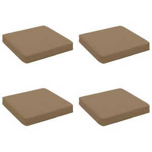 vidaXL 4-delade Sittdynor VUGHT 4 st 100% Polyester Taupe