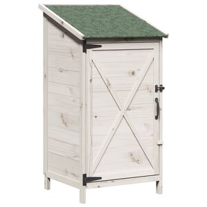 vidaXL Tr&auml;dg&aring;rdshus Vit 59,5 x 56 x 113,5 cm Massivt Furu