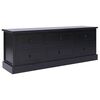 vidaXL Tv-b&auml;nk svart 108x30x40 cm massivt kejsartr&auml;
