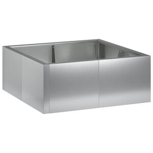 vidaXL St&ouml;dv&auml;gg 4 st 100 x 100 x 30 cm Galvaniserat st&aring;l Silver