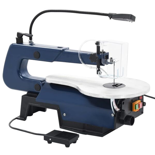 vidaXL Elektrisk figursåg med fotpedal och LED-lampa 125 W