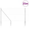 vidaXL St&auml;ngselstolpe Silver 25 x 1,2 m (50 mm n&auml;t) St&aring;l