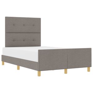 vidaXL S&auml;ngram med huvudgavel Taupe 120 x 200 cm tyg