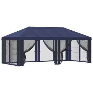 vidaXL Gazebo-tak med sidov&auml;ggar Bl&aring; 600,5 x 300,5 cm Polyester