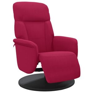 vidaXL Reclinerf&aring;t&ouml;lj med fotst&ouml;d vinr&ouml;d sammet