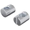 vidaXL Fatmutter 2 pcs Silver M6 x 13 mm J&auml;rn