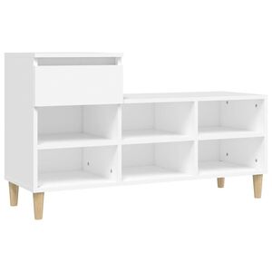 vidaXL Skosk&aring;p vit 102x36x60 cm konstruerat tr&auml;